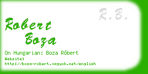 robert boza business card